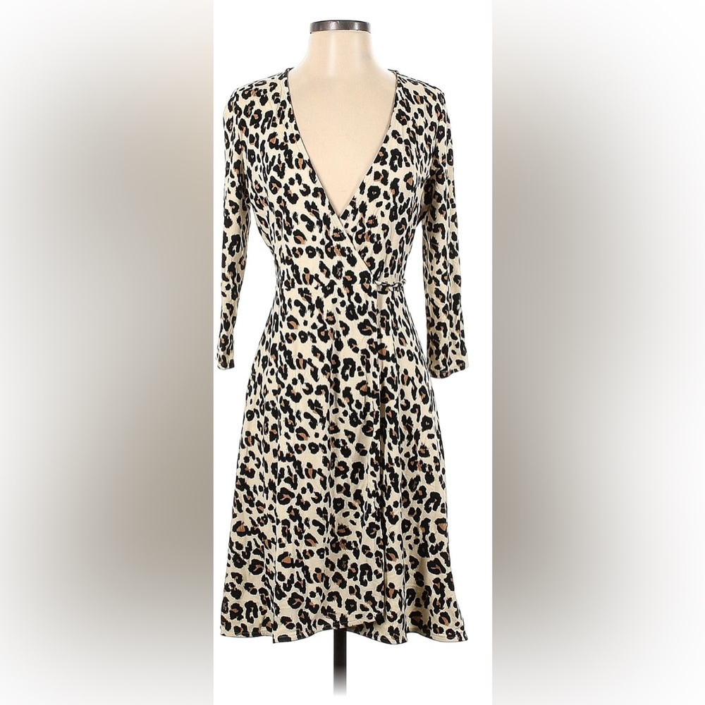 Banana Republic Animal Print Wrap Dress - Small